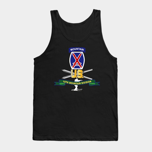 10th Mountain Division - SSI w Ski Branch - Ribbon X 300 Tank Top by twix123844